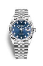 Load image into Gallery viewer, 2022 Rolex Datejust 36mm Steel Blue Diamond dial Jubilee Bracelet