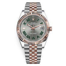 Load image into Gallery viewer, 2020 Rolex Datejust 41mm Rose Gold Wimbledon Jubilee Bracelet