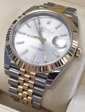 Load image into Gallery viewer, 2021 Rolex Datejust 41mm Silver Dial Two Tone Jubilee Bracelet