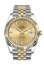 Load image into Gallery viewer, 2022 Rolex Datejust 41mm Champagne Diamond Dial Two Tone Jubilee Bracelet