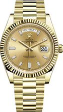 Load image into Gallery viewer, 2021 Rolex Day Date 40mm Champagne Diamond Dial Presidential Bracelet