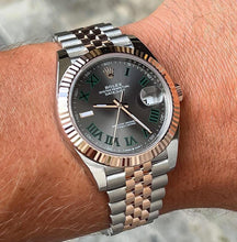 Load image into Gallery viewer, 2020 Rolex Datejust 41mm Rose Gold Wimbledon Jubilee Bracelet