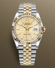 Load image into Gallery viewer, 2021 Rolex Datejust 36mm Champagne Palm Motif Dial Jubilee Bracelet