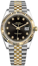 Load image into Gallery viewer, 2021 Rolex Datejust 41mm Black Diamond Dial Jubilee Bracelet