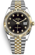 Load image into Gallery viewer, 2021 Rolex Datejust 41mm Black Diamond Dial Jubilee Bracelet