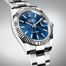 Load image into Gallery viewer, 2020 Rolex Datejust 41mm Steel Fluted Bezel Blue Stick Dial