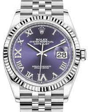 Load image into Gallery viewer, 2021 Datejust 36mm Aubergine Diamond Set Roman Dial