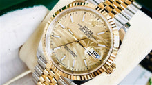 Load image into Gallery viewer, 2021 Rolex Datejust 36mm Champagne Palm Motif Dial Jubilee Bracelet