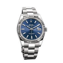 Load image into Gallery viewer, 2020 Rolex Datejust 41mm Steel Fluted Bezel Blue Stick Dial