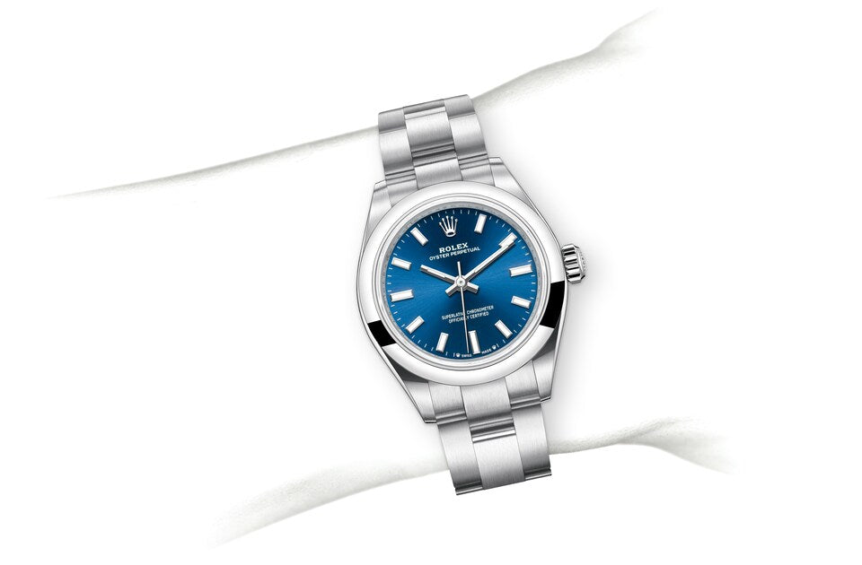 Rolex oyster perpetual 36mm blue dial hot sale