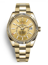 Load image into Gallery viewer, 2021 Rolex Sky-Dweller 18ct Yellow Gold Champagne dial