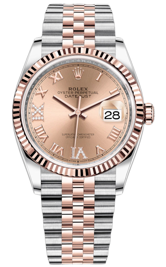 Rolex datejust 36 everose Clearance