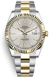2021 Rolex Datejust 41mm Silver Dial Two Tone Oyster Bracelet