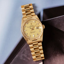 Load image into Gallery viewer, 1996 Rolex Day Date 36mm Champagne Dial Presidential Bracelet
