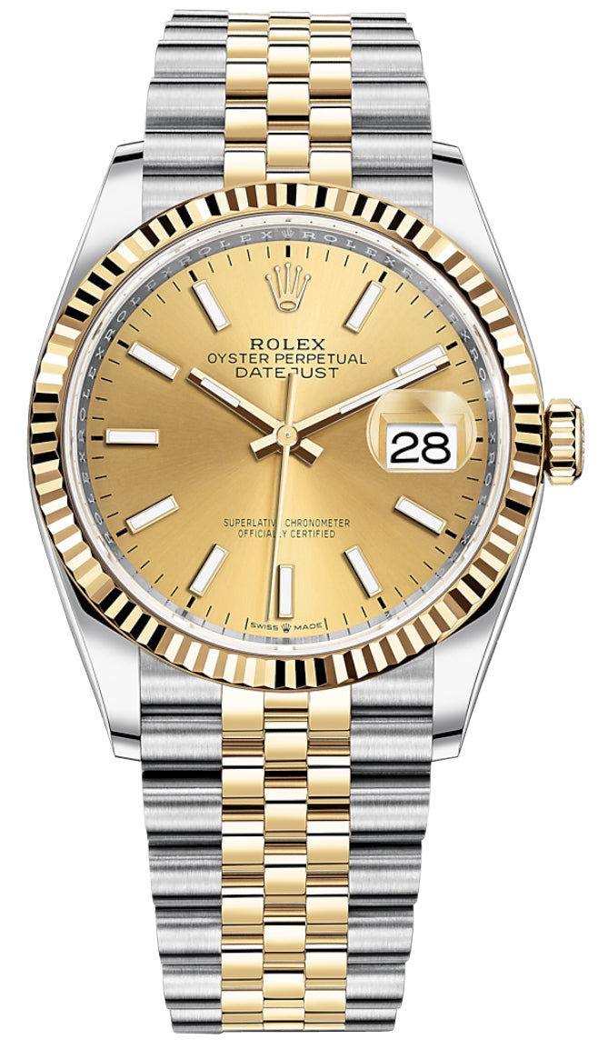 2020 Rolex Datejust 41mm Champagne Dial Two Tone Jubilee Bracelet