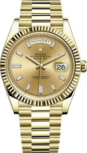 2021 Rolex Day Date 40mm Champagne Diamond Dial Presidential