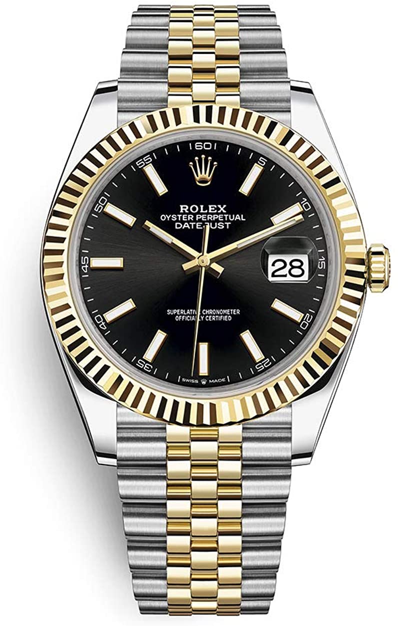 2021 Rolex Datejust 41mm Black Dial Two Tone Jubilee Bracelet