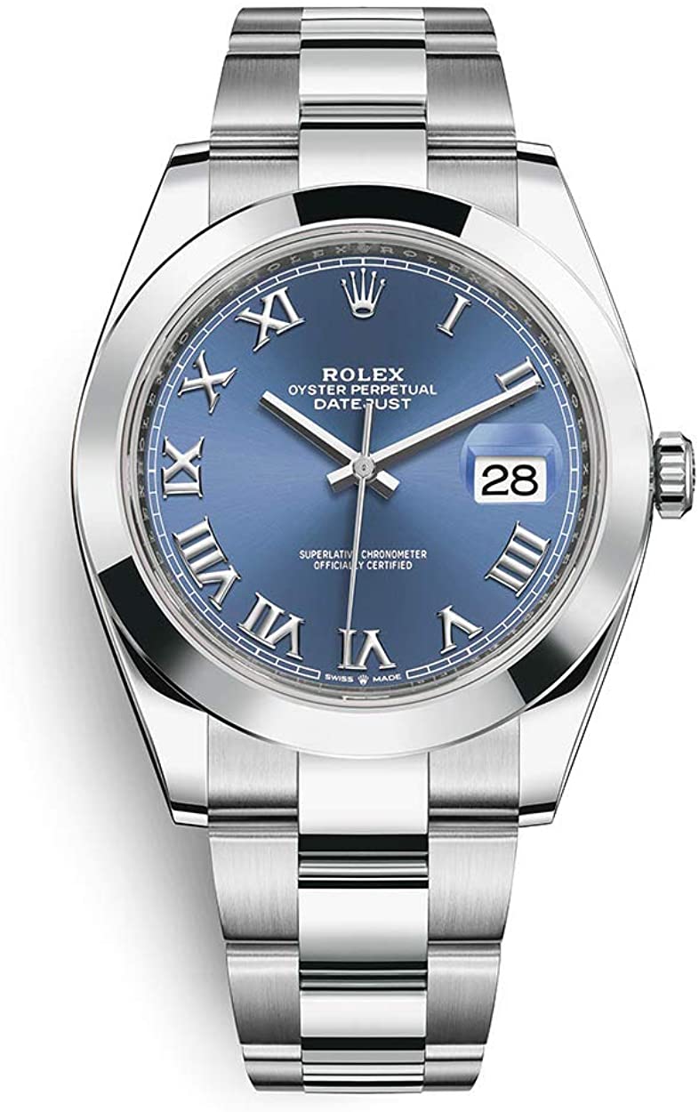 2021 Rolex Datejust 41mm Steel Azzurro Blue
