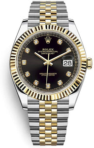 2021 Rolex Datejust 41mm Black Diamond Dial Jubilee Bracelet