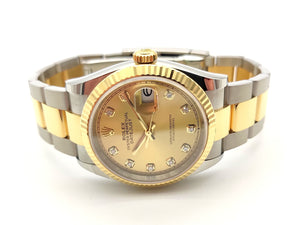 2019 Datejust 36 Champagne Diamond Dial Two Tone Oyster Bracelet