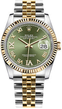 Load image into Gallery viewer, 2021  Rolex Datejust 36mm Olive Green Dial
