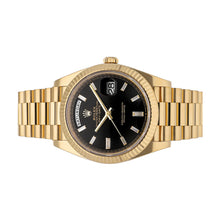 Load image into Gallery viewer, 2021 Rolex Day Date 40mm Black Dial Presidential Bracelet
