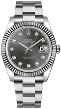 Load image into Gallery viewer, 2022 Datejust Slate Diamond Dial Oyster Bracelet
