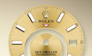 2021 Rolex Sky-Dweller 18ct Yellow Gold Champagne dial